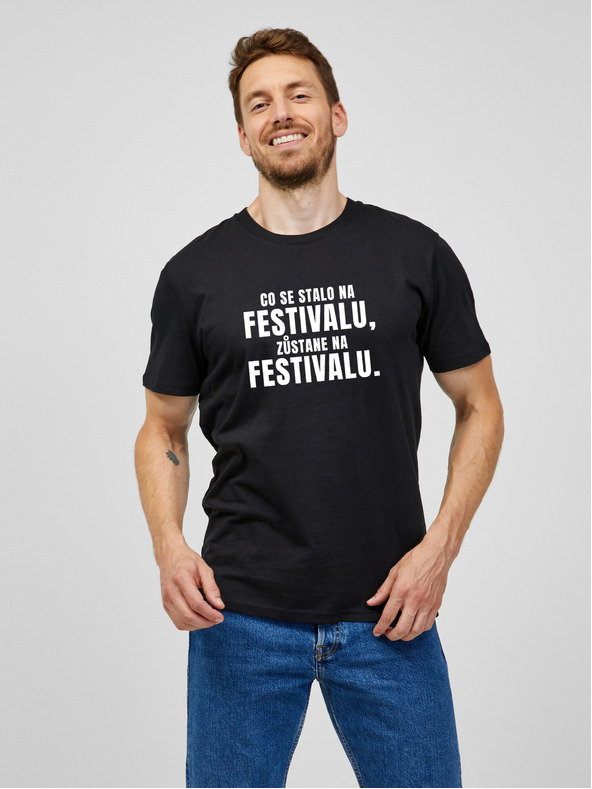 ZOOT.Original Tricou bărbătesc negru ZOOT.Original Ce se întâmplă la festival rămâne la festival