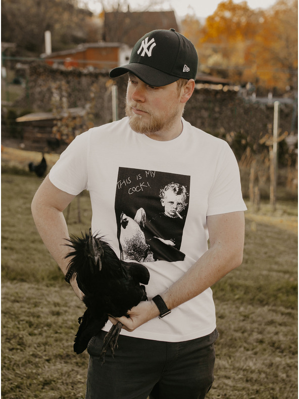 ZOOT.Original Tricou alb pentru bărbați ZOOT Original This Is My Cock