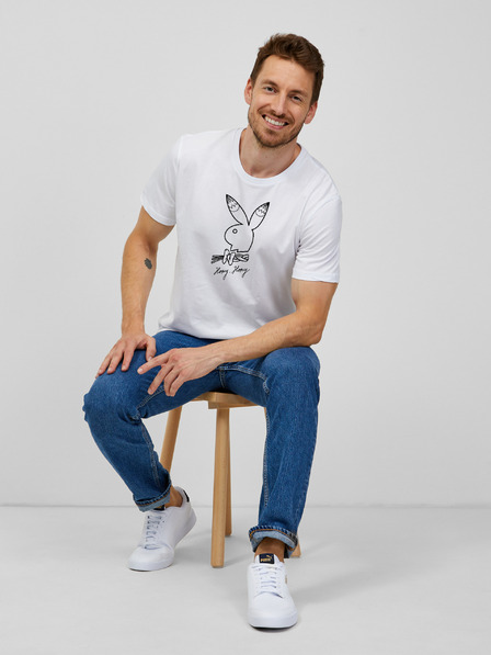 ZOOT.Original Tricou alb pentru bărbați ZOOT.Original Iepurașul Playboy