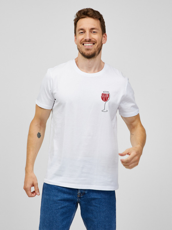 ZOOT.Original Tricou alb pentru bărbați ZOOT.Original Partners in wine