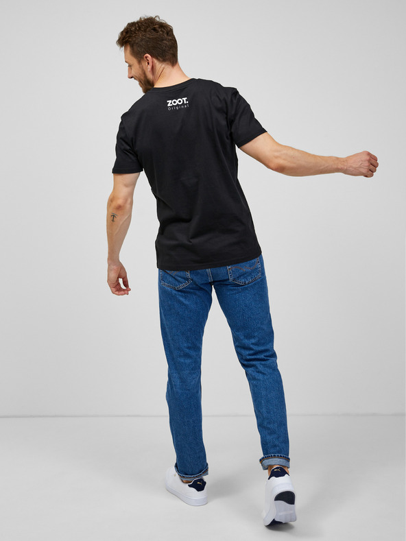 ZOOT.Original Tricou negru pentru bărbați ZOOT.Original Cu cine vorbești că te gândești
