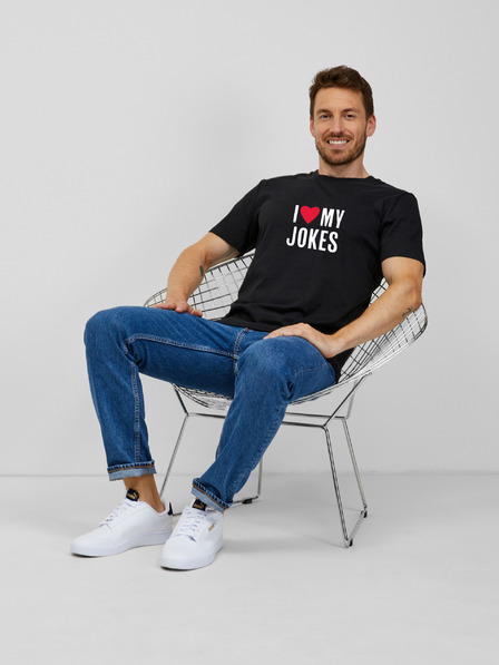ZOOT.Original Tricou negru pentru bărbați ZOOT.Original Iubesc glumele mele