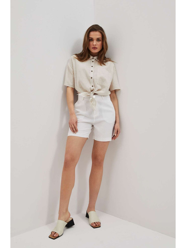 Moodo Pantaloni scurți Moodo albi pentru femei