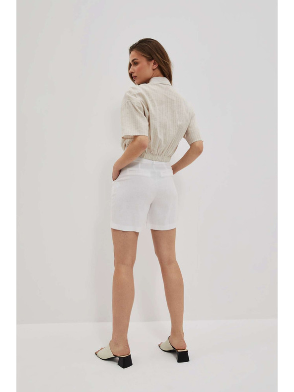 Moodo Pantaloni scurți Moodo albi pentru femei