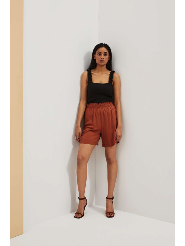 Moodo Pantaloni scurți maro pentru femei Moodo