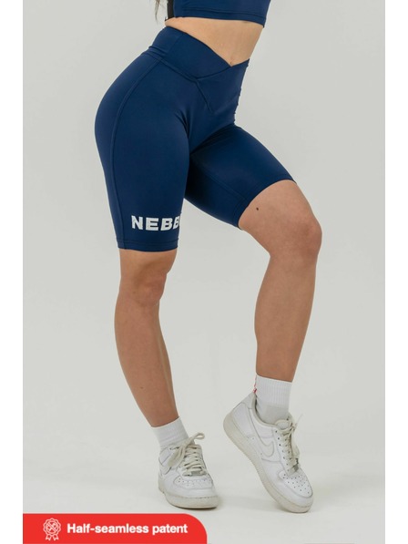 Nebbia Pantaloni scurți tip legging cu talie înaltă 9" SNATCHED 614 XS,albastru închis