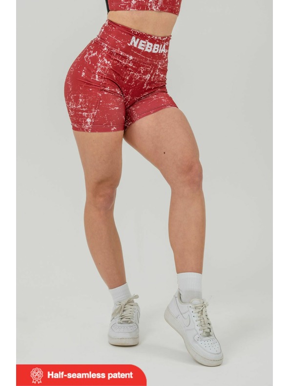Nebbia Pantaloni scurți tip legging cu talie înaltă 5" HAMMIES 615 XS,roșu