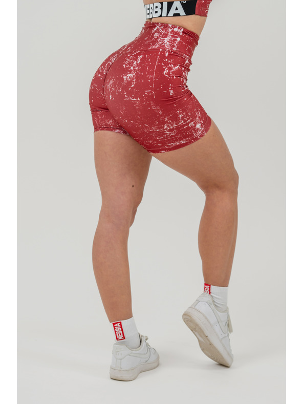 Nebbia Pantaloni scurți tip legging cu talie înaltă 5" HAMMIES 615 XS,roșu