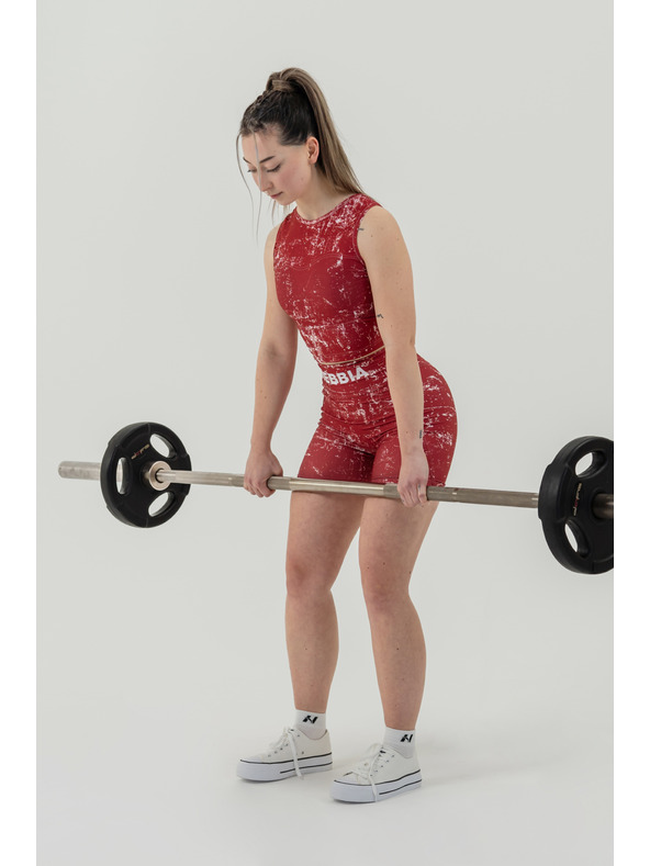 Nebbia Pantaloni scurți tip legging cu talie înaltă 5" HAMMIES 615 XS,roșu