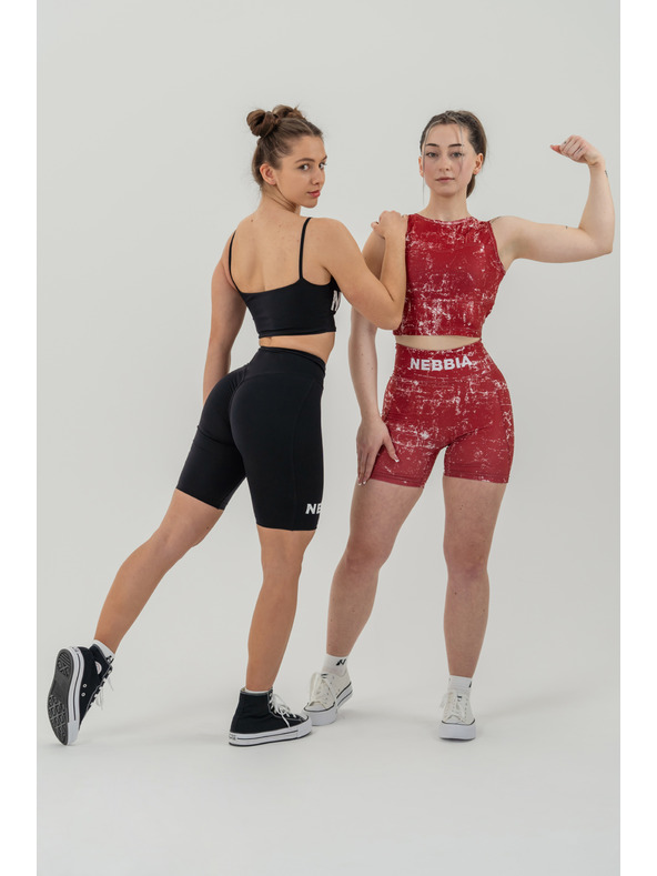 Nebbia Pantaloni scurți tip legging cu talie înaltă 5" HAMMIES 615 XS,roșu