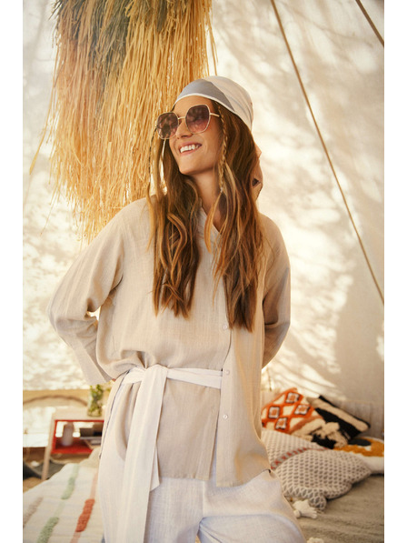 Moodo Cămașă bej pentru femei Moodo