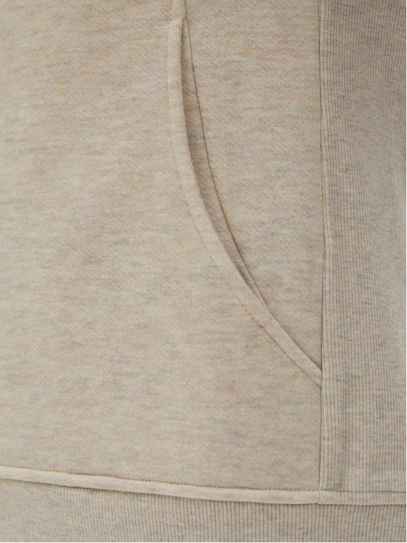 Moodo Hanorac cu glugă și fermoar, bej, pentru femei Moodo