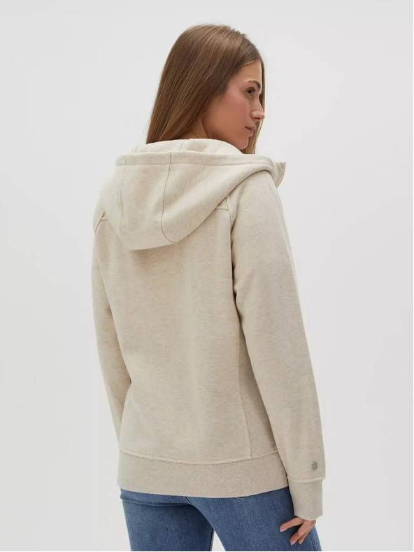 Moodo Hanorac cu glugă și fermoar, bej, pentru femei Moodo