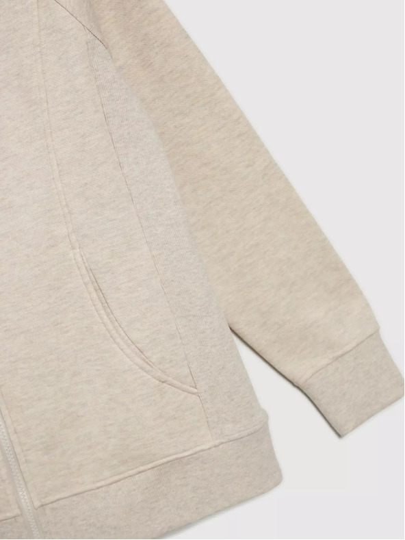 Moodo Hanorac cu glugă și fermoar, bej, pentru femei Moodo