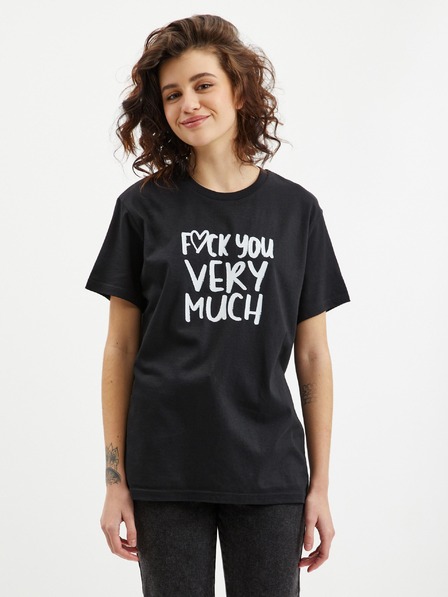 ZOOT.Original Tricou negru pentru femei Zoot Original Fuck you very much