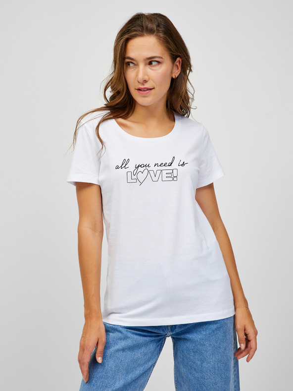 ZOOT.Original Tricou alb pentru femei Zoot Original All you need is love
