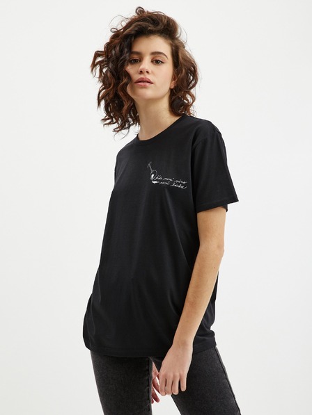 ZOOT.Original Tricou negru pentru femei Zoot Original Where There Is No Wine