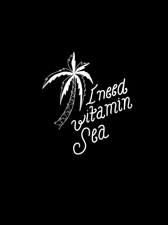 ZOOT.Original Tricou negru pentru femei ZOOT.Original I need vitamin sea