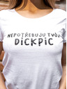 ZOOT.Original Tricou alb ZOOT Original Dickpic pentru femei