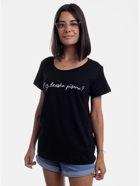 ZOOT.Original Tricou negru pentru femei ZOOT Original Scriem astăzi?