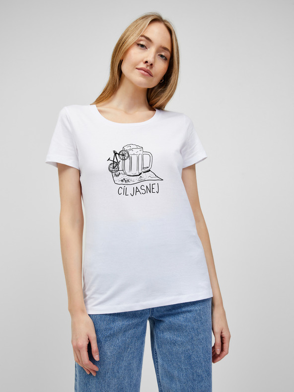 ZOOT.Original Tricou alb de damă imprimat cu ZOOT.Original Goal bright