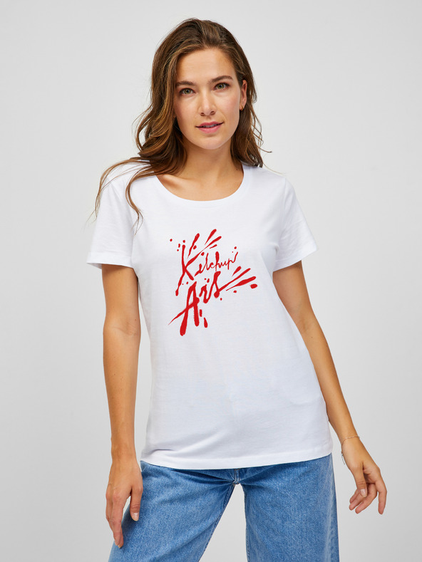 ZOOT.Original Tricou alb pentru femei ZOOT.Original Ketchup art