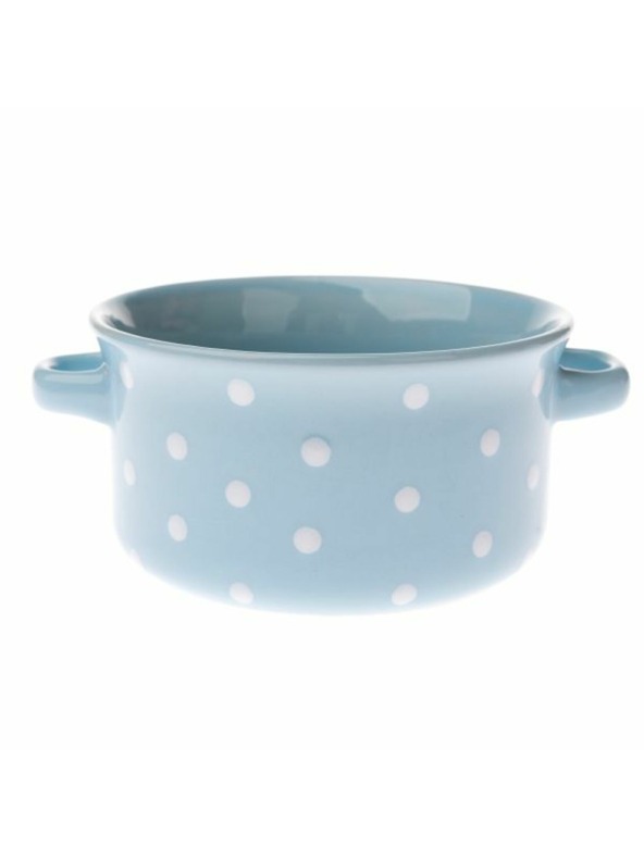 Casa de Engel Bol ceramic - albastru deschis cu buline, 6/24