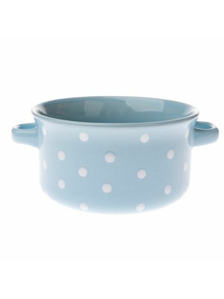 Casa de Engel Bol ceramic - albastru deschis cu buline, 6/24