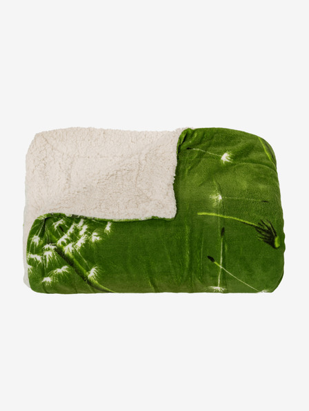 Kvalitex Pătură din piele de miel 150x200cm verde dandelion Kvalitex
