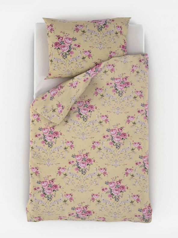 Kvalitex Lenjerie de pat franceză din bumbac extins PROVENCE COLLECTION 240x220, 70x90cm CLER galben