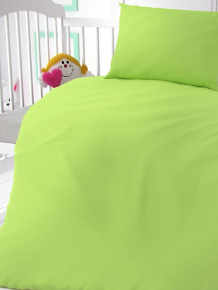 Kvalitex Lenjerie de pat de pătuț din bumbac verde deschis