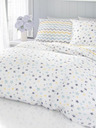 Kvalitex Lenjerie de pat franceză din bumbac Delux 220x200, 70x90cm Duo albastru Kvalitex