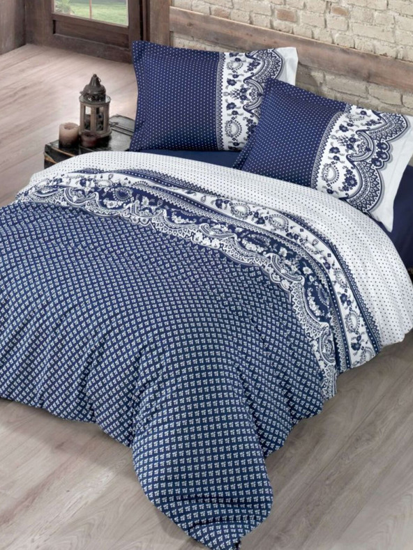 Kvalitex Lenjerie de pat clasică din bumbac STANDARD 140x200, 70x90cm Canzone albastru Kvalitex