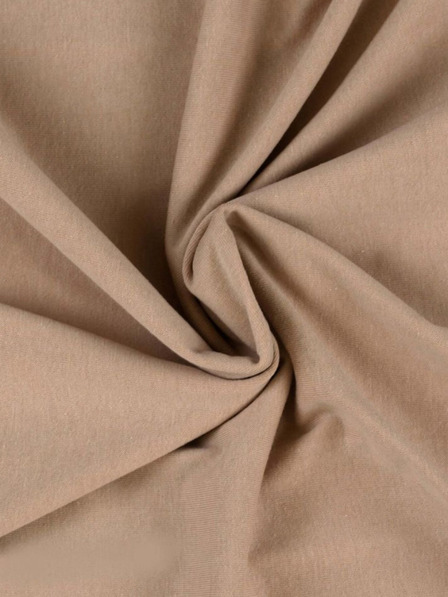 Kvalitex Cearșaf Jersey pentru pat dublu 220x200cm bej deschis Kvalitex