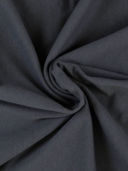 Kvalitex Cearșaf Jersey pentru pat de o persoană 120x200cm gri închis Kvalitex