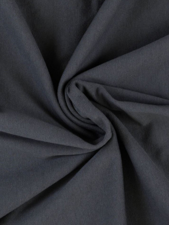 Kvalitex Cearșaf Jersey pentru pat de o persoană 120x200cm gri închis Kvalitex