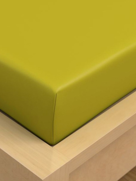 Kvalitex Cearșaf elastic din bumbac 90x200cm verde deschis Kvalitex