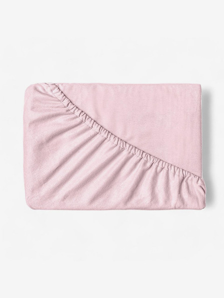 Kvalitex Cearșaf extensibil din flanelă 100x200cm roz deschis