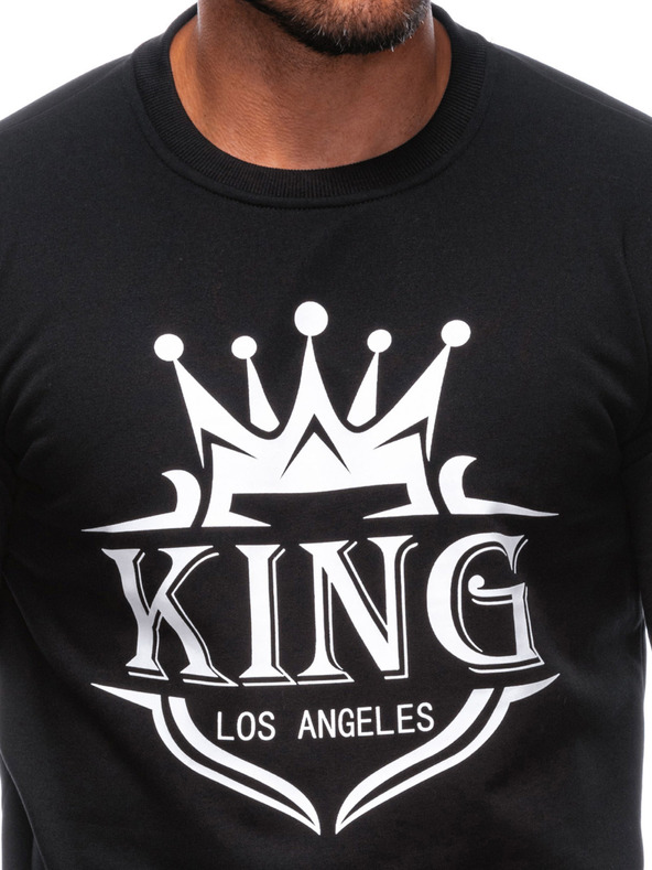 Edoti EDOTI Hanorac cu glugă pentru bărbați, negru