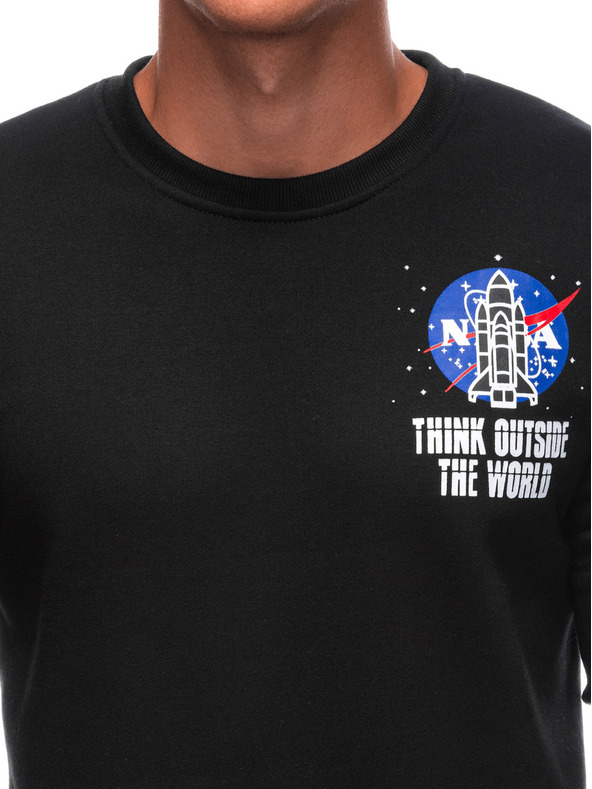 Edoti EDOTI Hanorac cu glugă pentru bărbați, negru