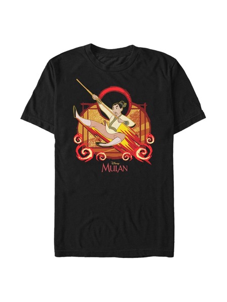 ZOOT.Fan Tricou negru pentru bărbați Disney Raging Fire Mulan