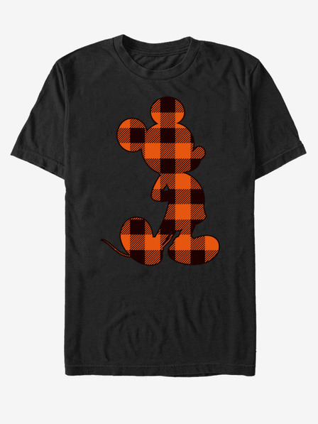 ZOOT.Fan Tricou unisex negru Disney Autumn Buffalo Check Mickey