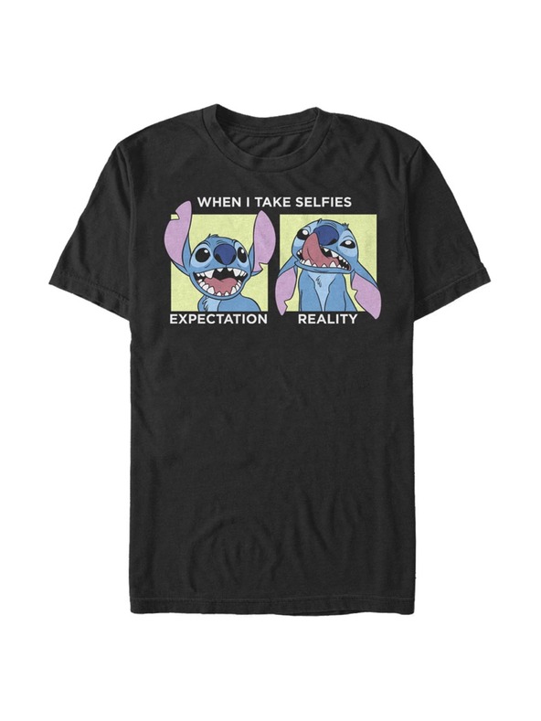 ZOOT.Fan Tricou negru Disney Stitch Selfie pentru bărbați