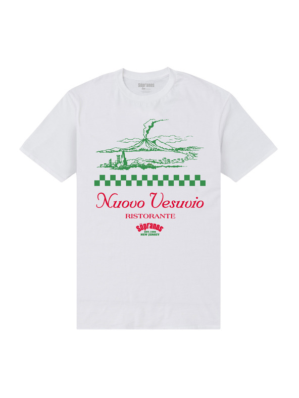 ZOOT.Fan Tricou alb HBO The Sopranos Nuovo Vesuvio