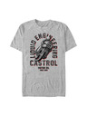 ZOOT.Fan Tricou gri melanj Castrol Retro Motorbike