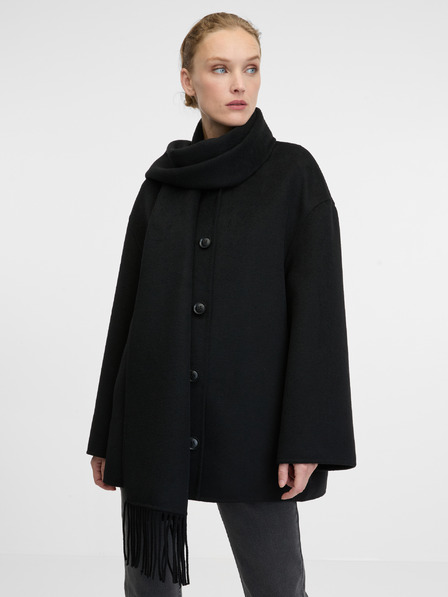 Orsay Palton negru de damă ORSAY