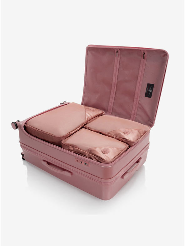 Heys Set de 3 valize de călătorie Heys EZ Fashion S,M,L Rose Gold