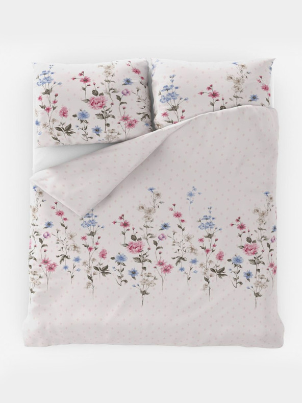 Kvalitex Lenjerie de pat franceză din bumbac DELUX 200x200, 70x90cm LOUKA roz