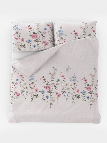 Kvalitex Lenjerie de pat franceză din bumbac DELUX 200x200, 70x90cm LOUKA roz