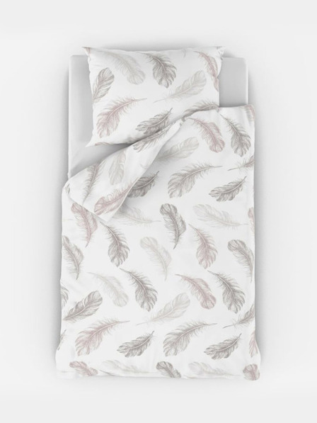 Kvalitex Lenjerie de pat pentru pătuț din bumbac Shelby alb